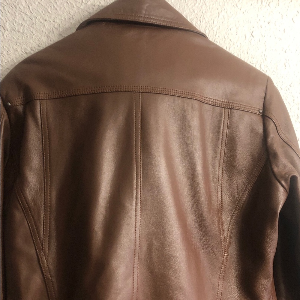 Genuine Leather Brown Jacket - Picture 10 of 14